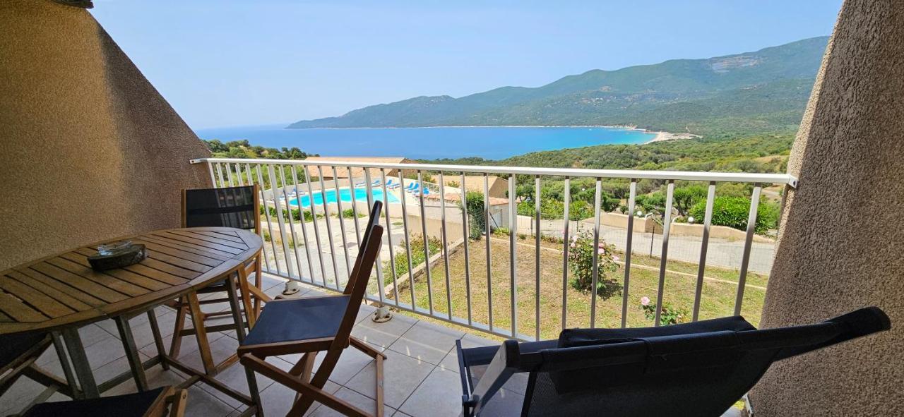 Chalereux T2 Vue Mer Et Piscine Alba Rossa Serra-di-Ferro  Exterior photo